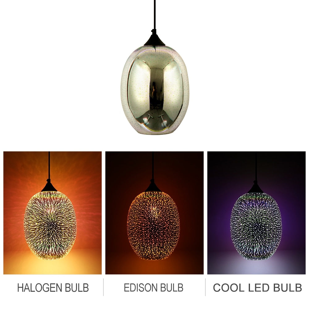 Modern 3D Colorful Pendant Lamp - C