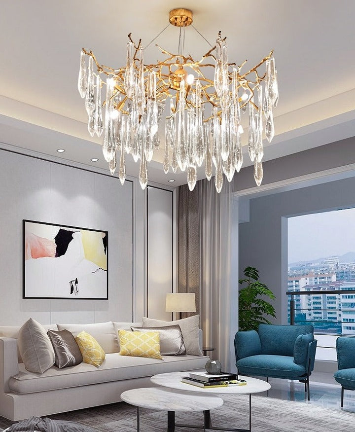 Luxury Living Room Crystal Lamp Villa Designer