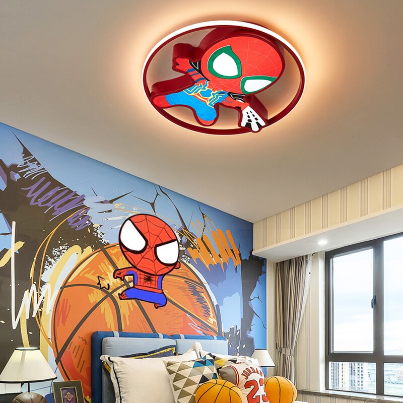 Nordic SpiderMan Figure Kids Bedroom Ceiling Light