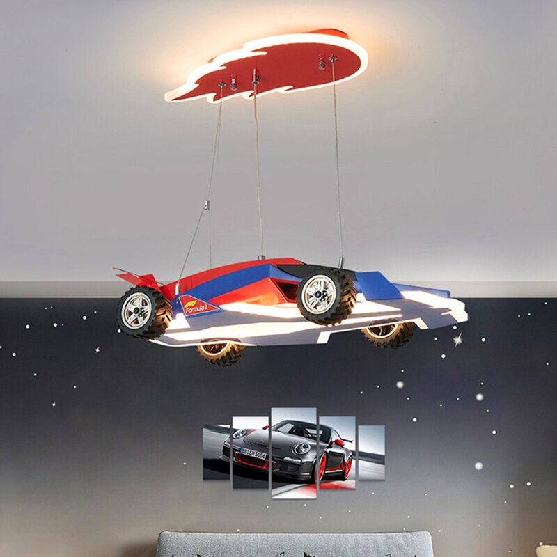 Kids Bedroom Decorative Race Car Chandelier