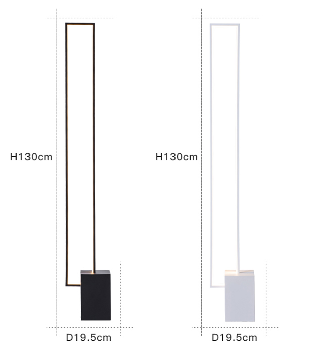 Nordic Standing Contemporary Smart Square Led Strip Floor Lamp