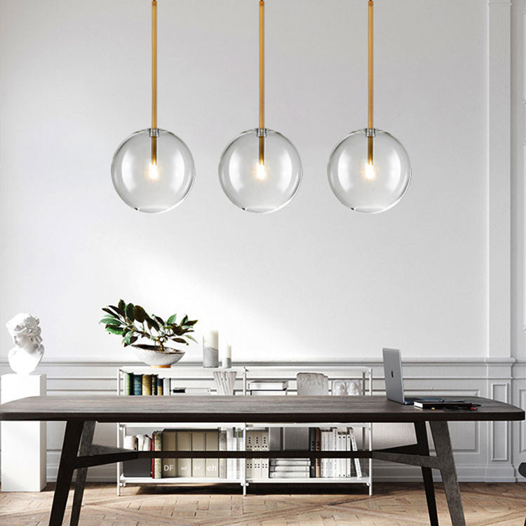 Clear Glass Bulb Pendant Chandelier