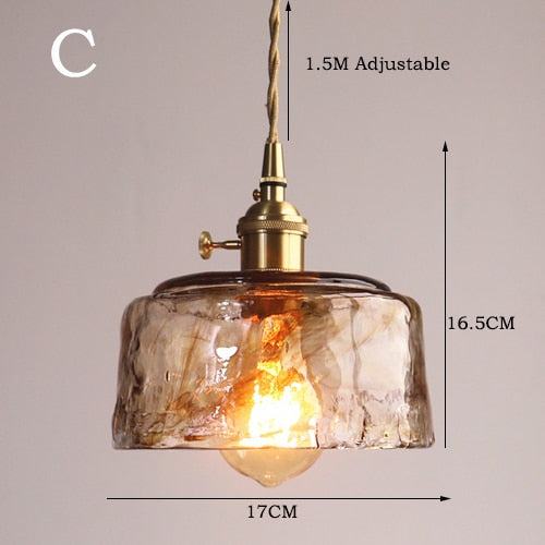 Modern Brass Glass Pendant Lights