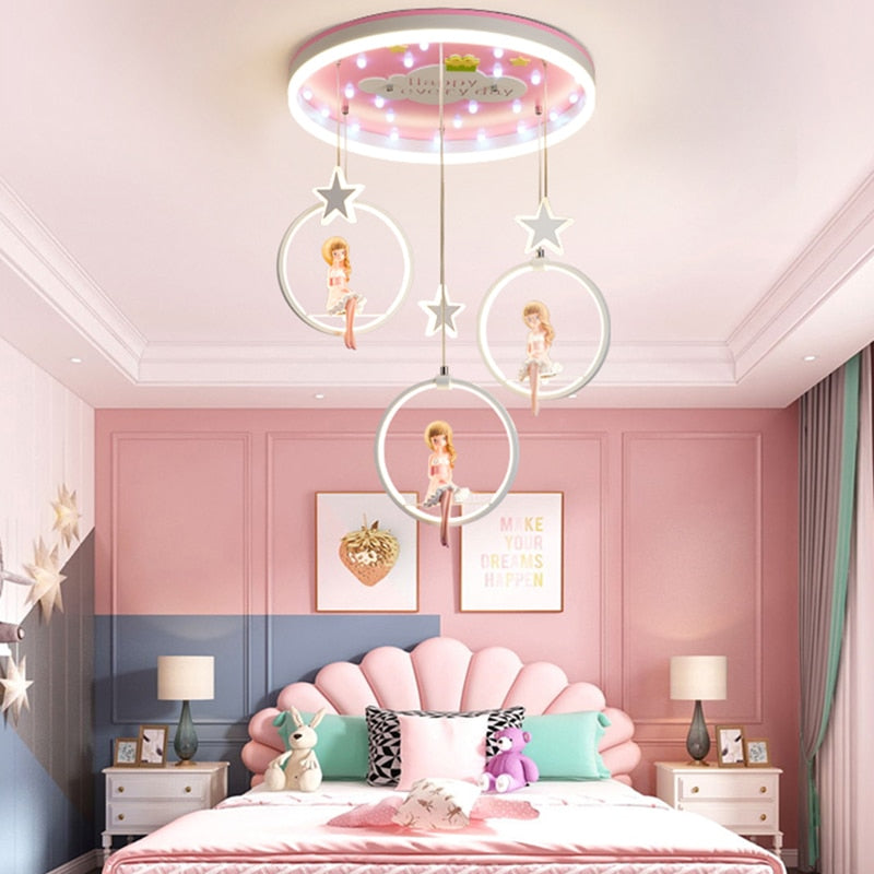 Nordic Girl Bedroom Decor Ceiling Chandelier ChandeliersLife®