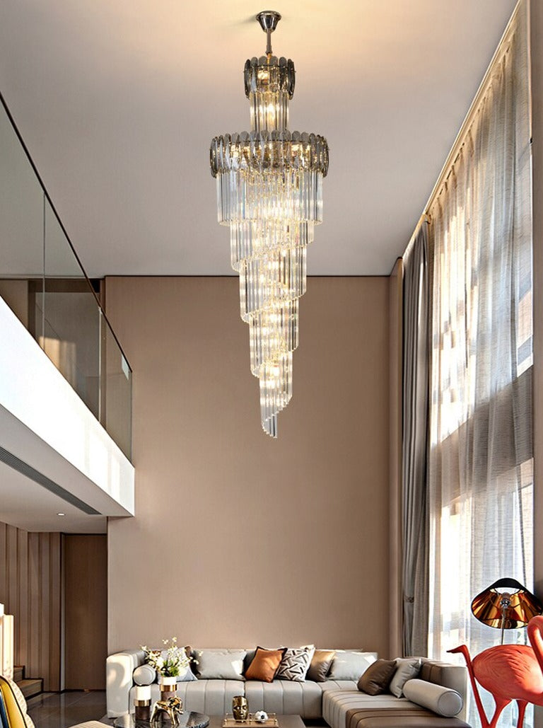 K9 Crystal Chandelier Long Staircase
