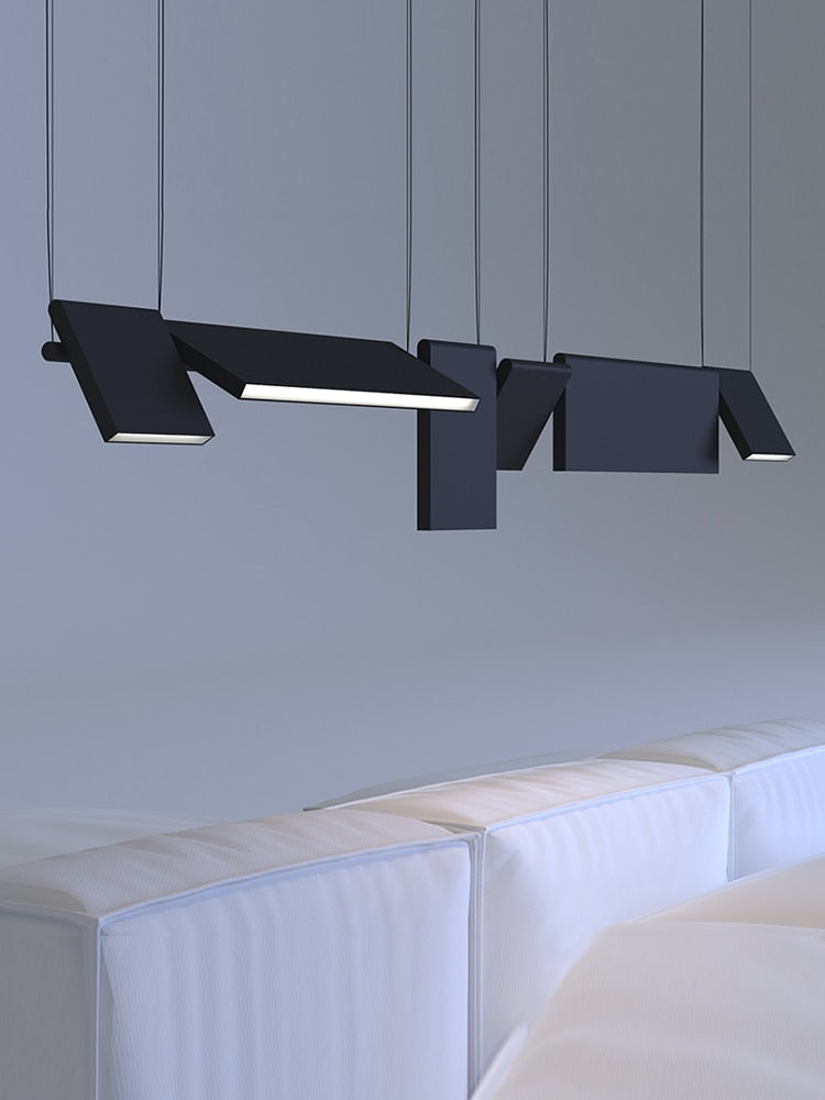 Postmodern Designer Industrial Pendant Lights Iron Art Acrylic Suspension Luminaire