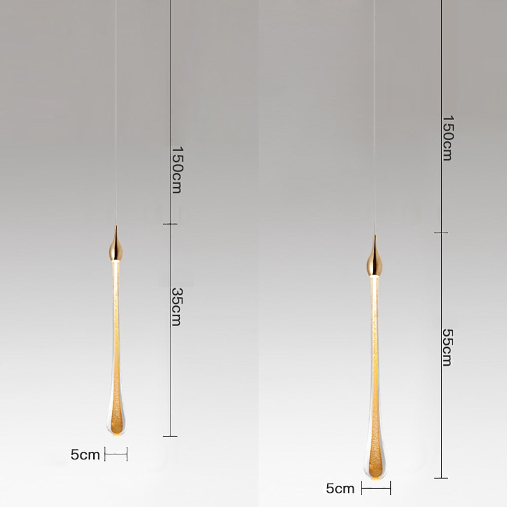 Lustre en forme de goutte d'eau