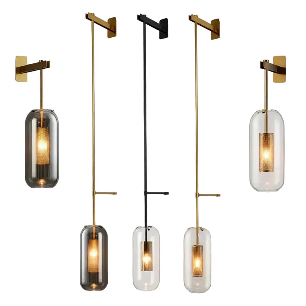 Illustration of Pendant Light With Amber Shade For Loft Apartment Modern