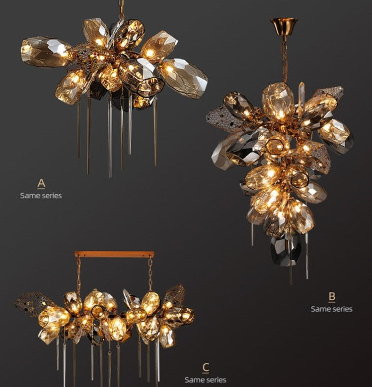 Modern Luxury Villa Glass Chandelier