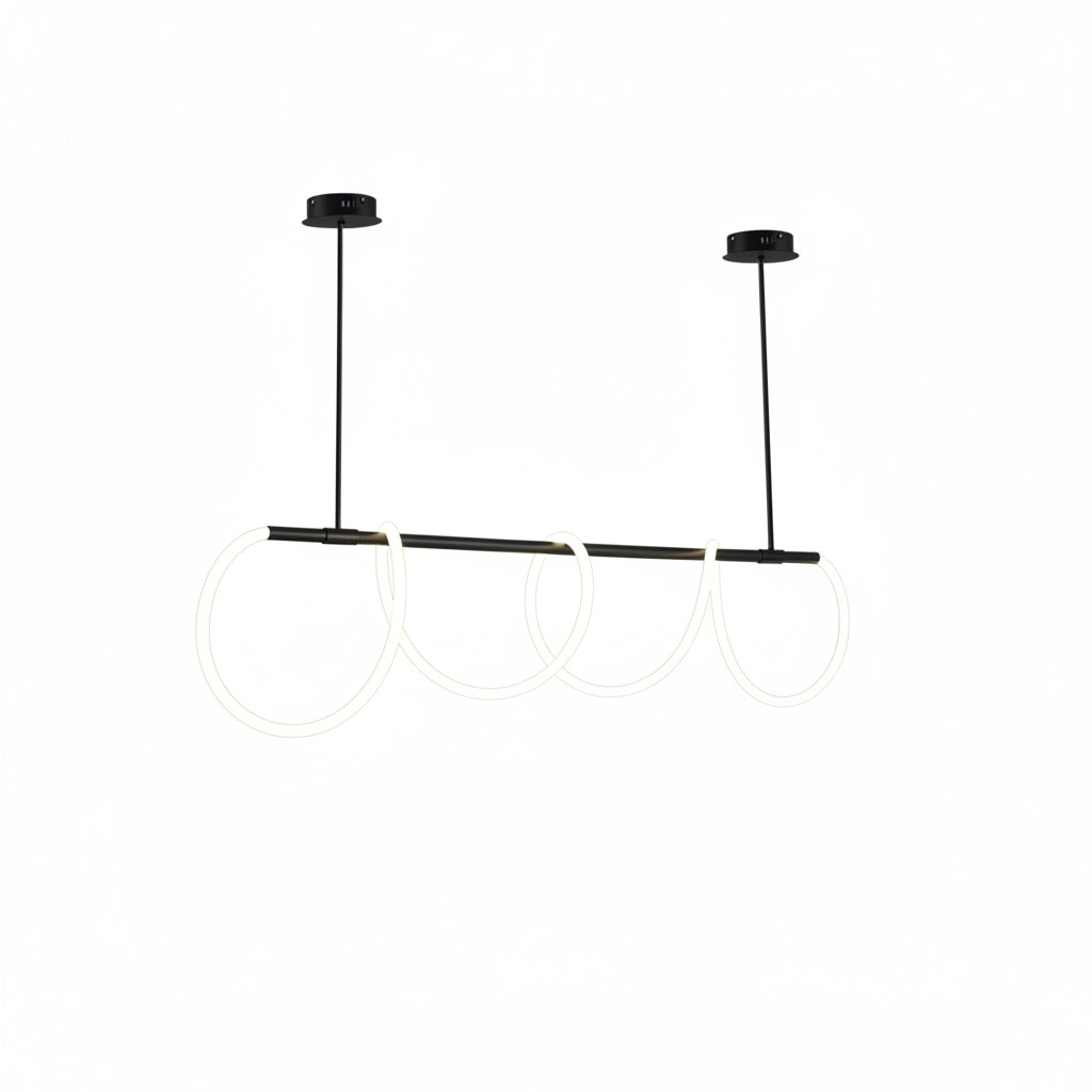 Modern Long Hose Led Chandelier - Black ChandeliersLife®