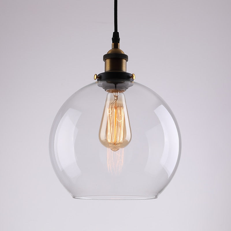 Industrial Retro Smoky Glass Vintage Pendant Lights