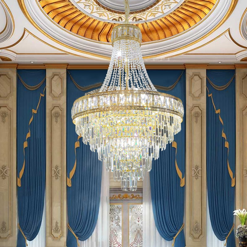 Banquet Hall Gold Modern Crystal Chandelier