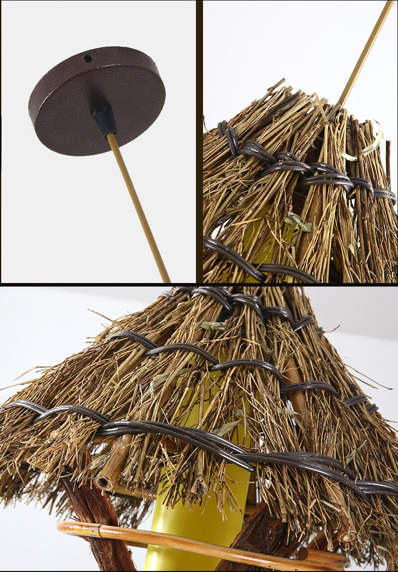 Retro Loft Bamboo Art Hanging Lamp