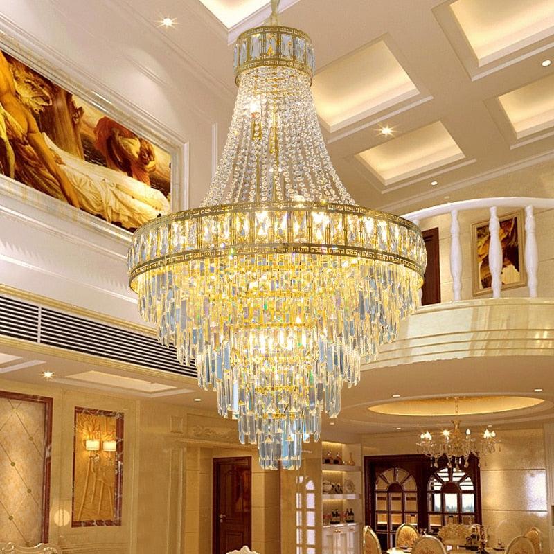 Banquet Hall Gold Modern Crystal Chandelier