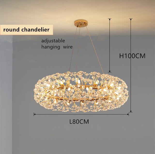 Gold Luxury Circular Chandelier