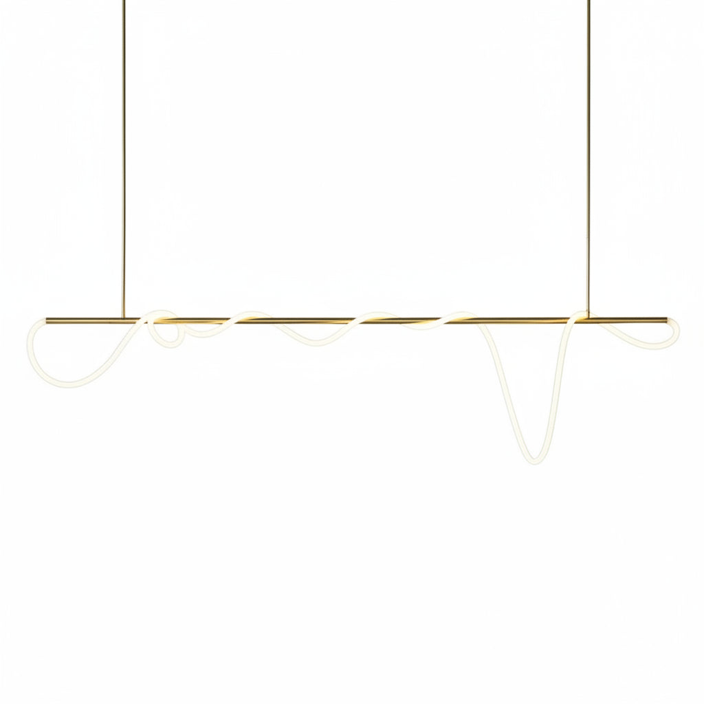 Modern Long Hose Led Chandelier - Brass ChandeliersLife®