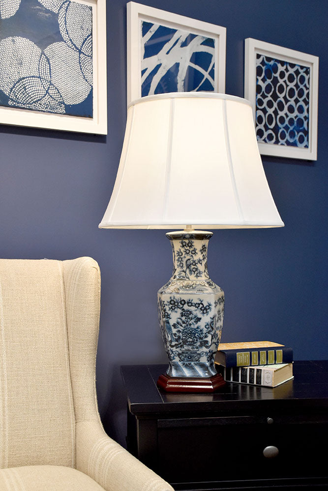 Blue Hex Table Lamp