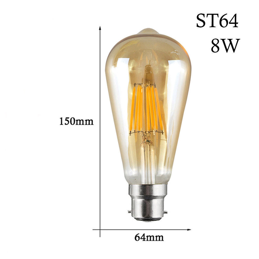 E22 8W Dimmable Retro LED Filament Bulbs